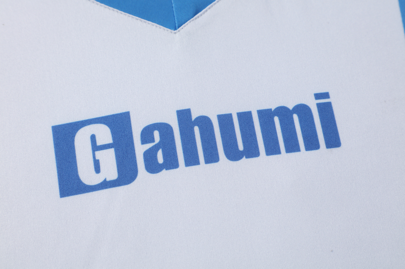 足球T恤V领150G可反穿吸湿排汗蓝白-图3