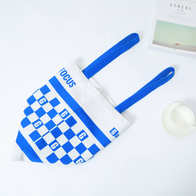 蓝白方格无底帆布包-08