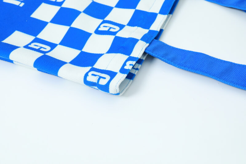 蓝白方格无底帆布包-17