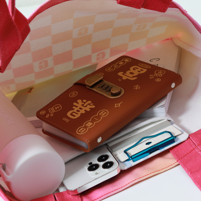 粉黄渐变双提手托特包-03