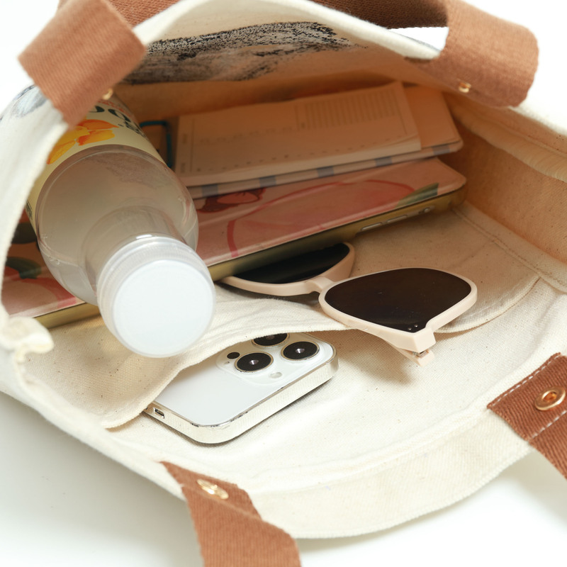 带底部和侧袋的帆布包-16