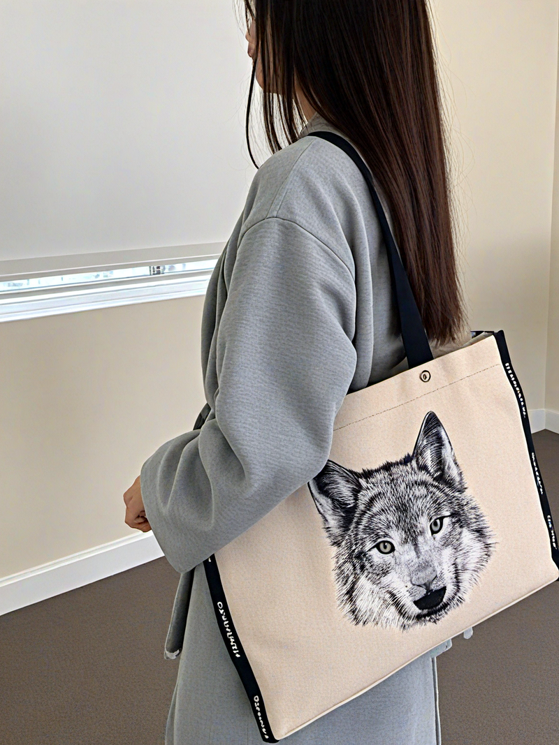 狼头横款帆布包-02