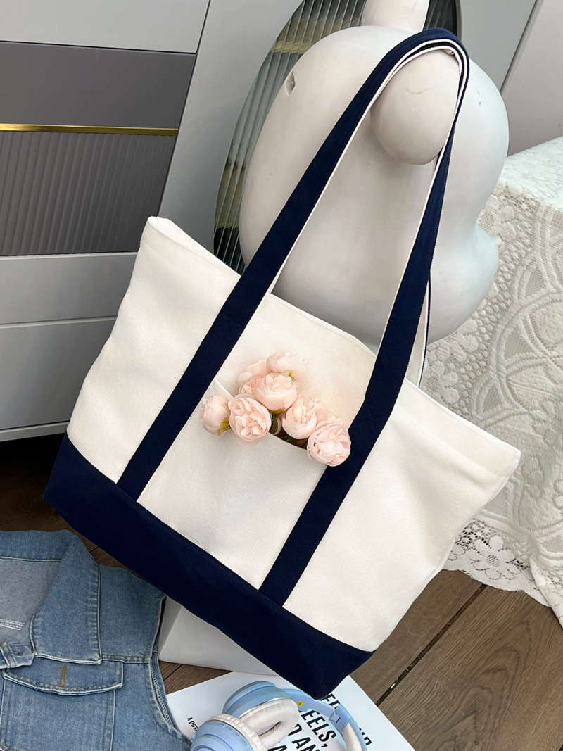 嘉绘美环保休闲纯棉帆布托特包-04