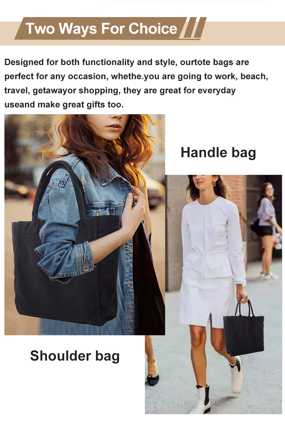 简约设计可重复使用大容量托特帆布包-02