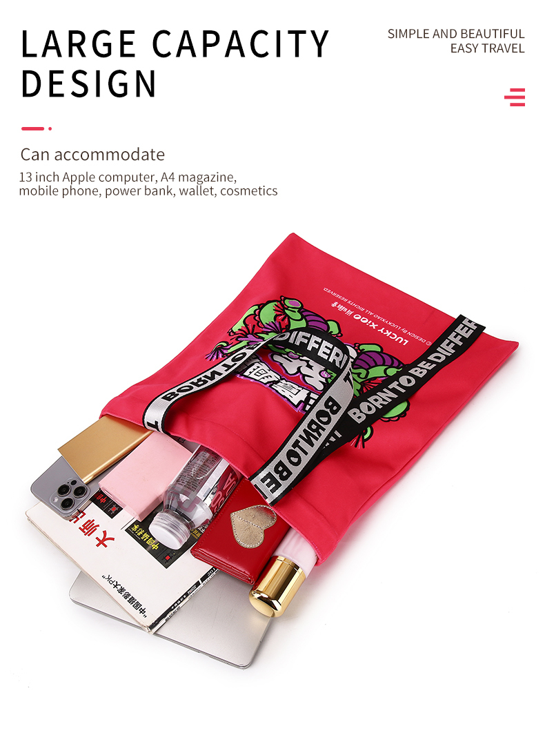 原创设计刺绣100%纯棉帆布托特包-08